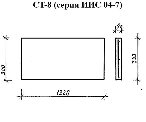 Форма для накладной проступи СТ-8 (серия ИИС 04-7)