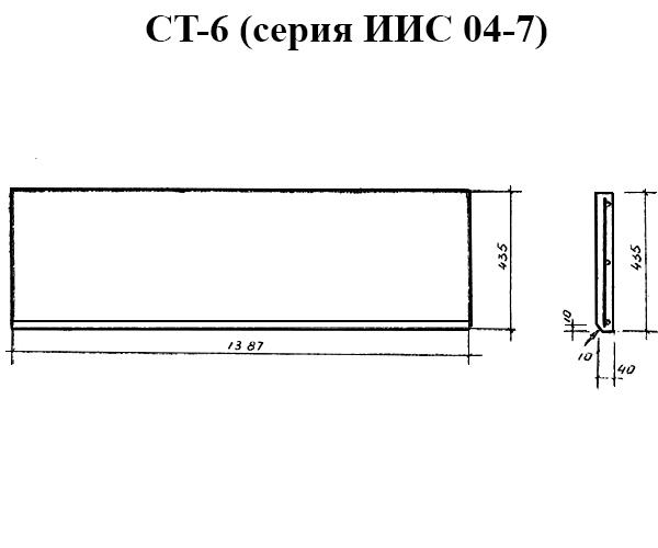 Форма для накладной проступи СТ-6 (серия ИИС 04-7)