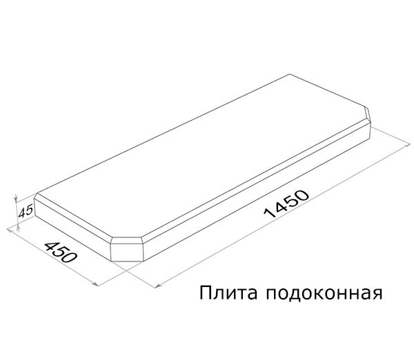Форма для плиты подоконной ПОГ 15.45