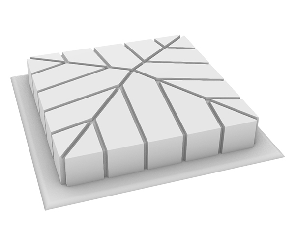 Форма для клинкерного колпака «5 кирпичей» (300x300x80)