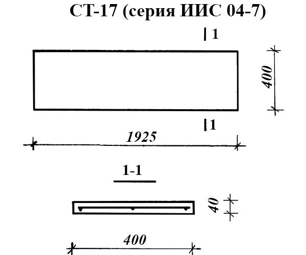 Накладная проступь СТ-17 (серия ИИС 04-7)