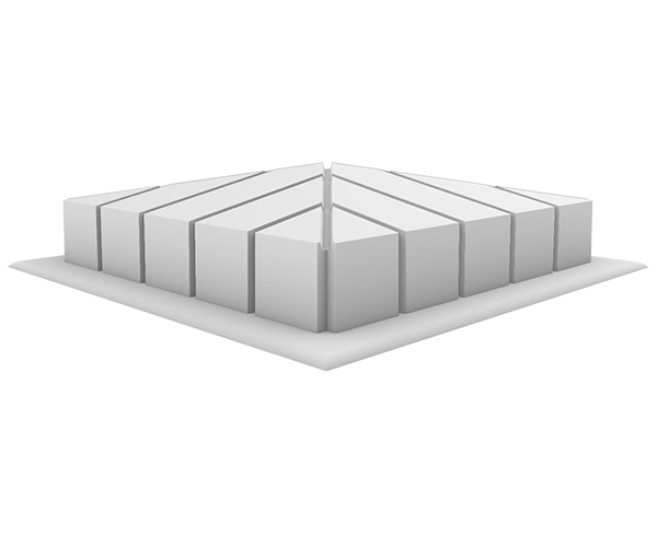 Форма для клинкерного колпака «5 кирпичей» (300x300x80)